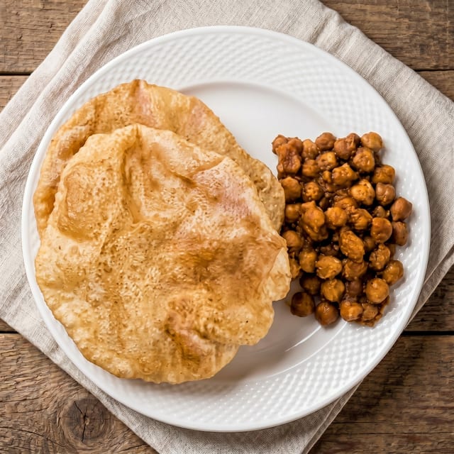 Poori with Chana Masala.