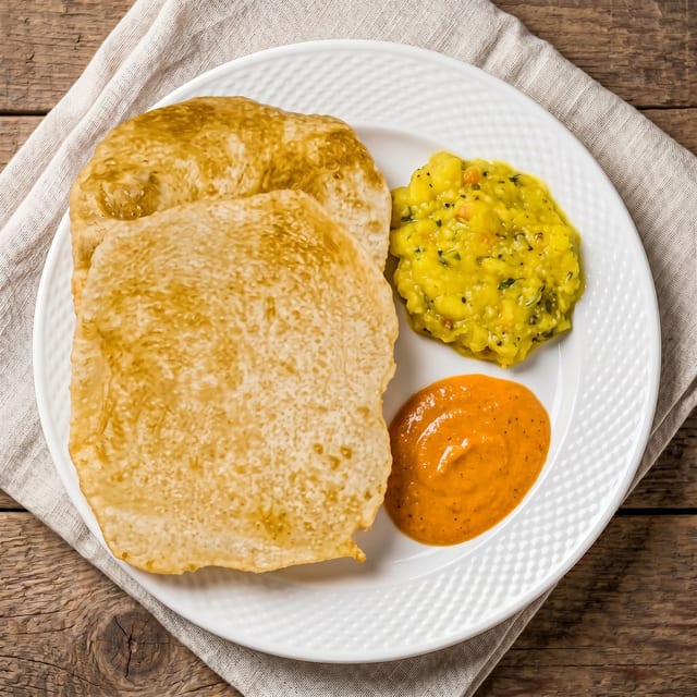 Poori with Potato Masala.