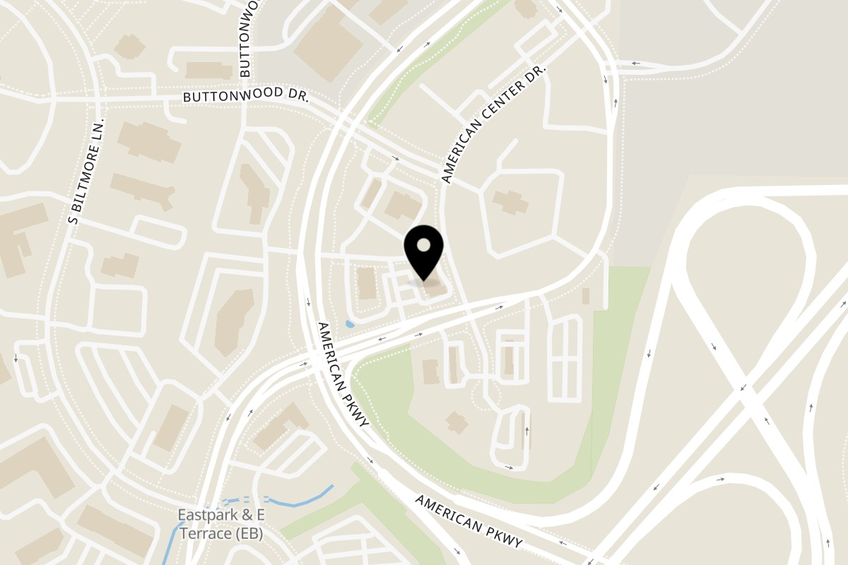 Map showing the location of Kutty Leaf South Indian Kitchen on 5538 Eastpark Blvd in Madison